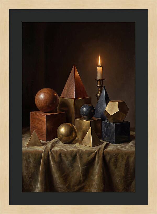 Geometric Shapes And Candlelight