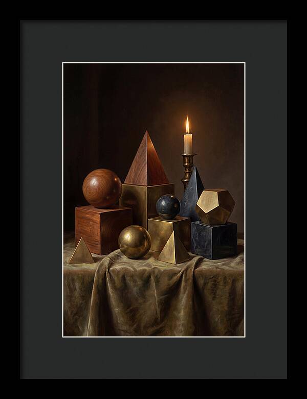 Geometric Shapes And Candlelight