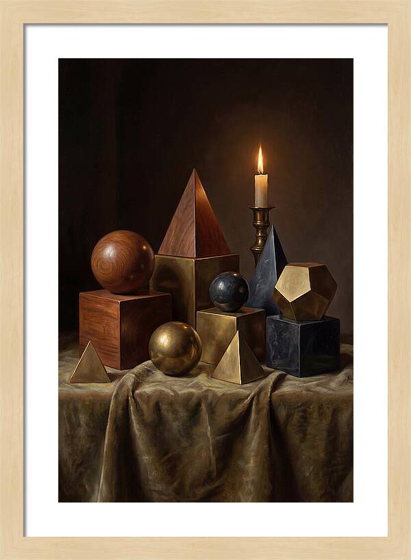 Geometric Shapes And Candlelight