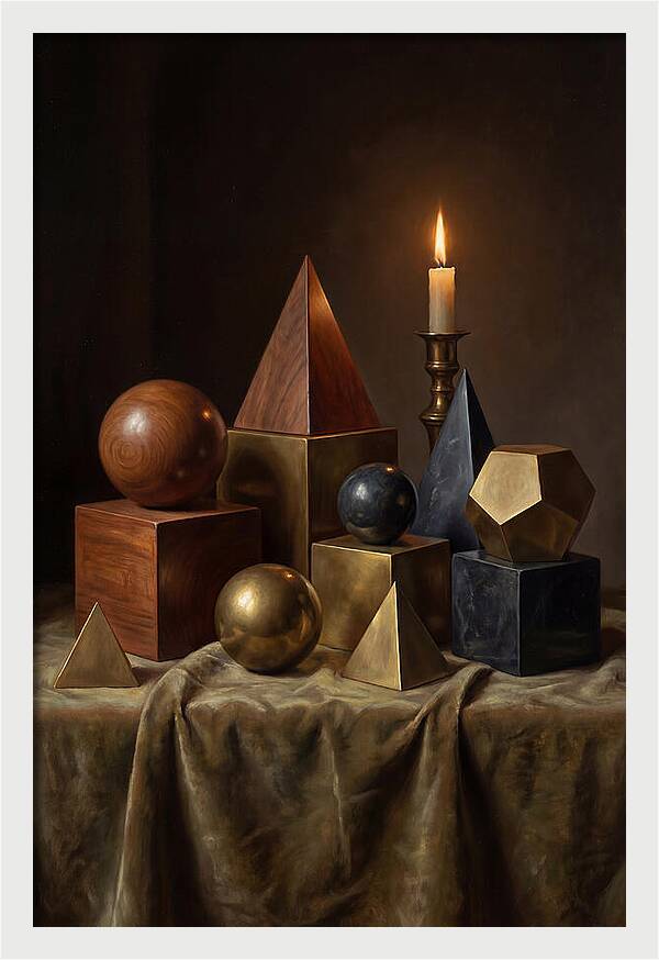 Geometric Shapes And Candlelight