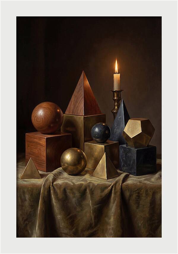 Geometric Shapes And Candlelight