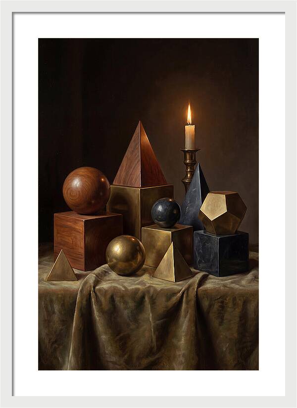 Geometric Shapes And Candlelight