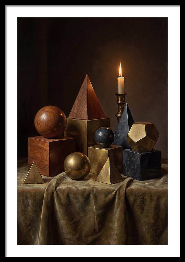 Geometric Shapes And Candlelight