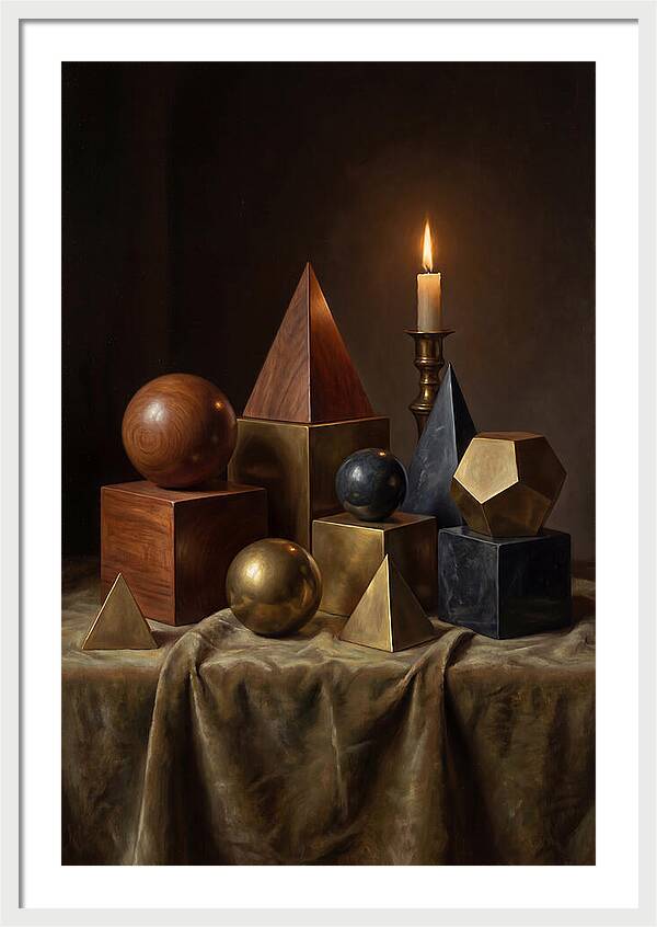 Geometric Shapes And Candlelight