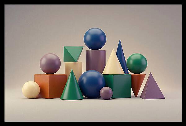 Geometric Shapes In Bold Colors
