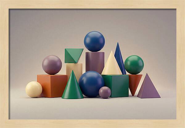 Geometric Shapes In Bold Colors