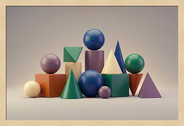 Geometric Shapes In Bold Colors