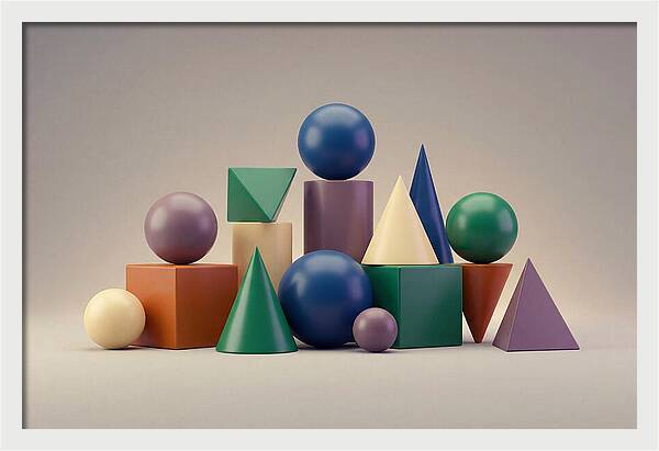 Geometric Shapes In Bold Colors