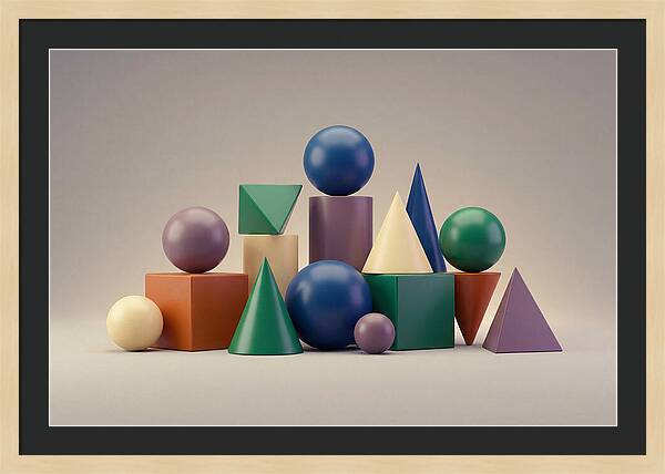Geometric Shapes In Bold Colors
