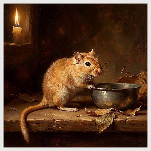 Gerbil In Candlelight