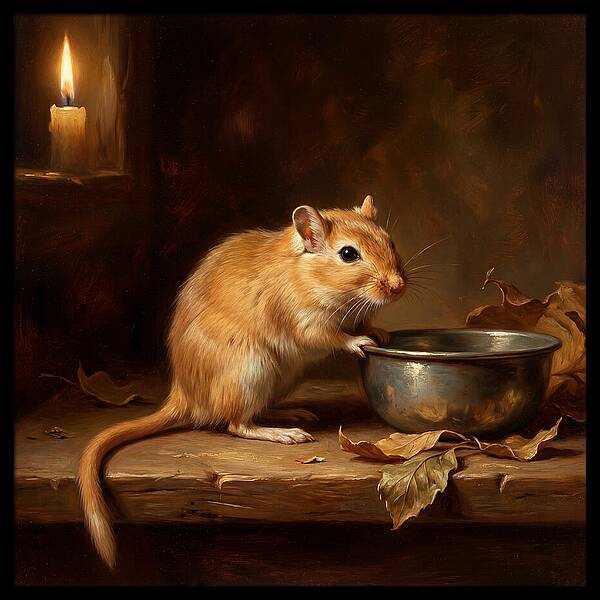 Gerbil In Candlelight