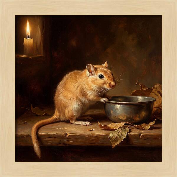 Gerbil In Candlelight