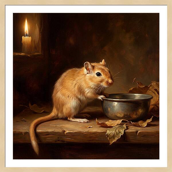 Gerbil In Candlelight