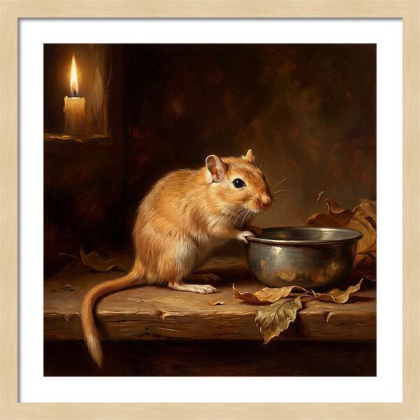 Gerbil In Candlelight