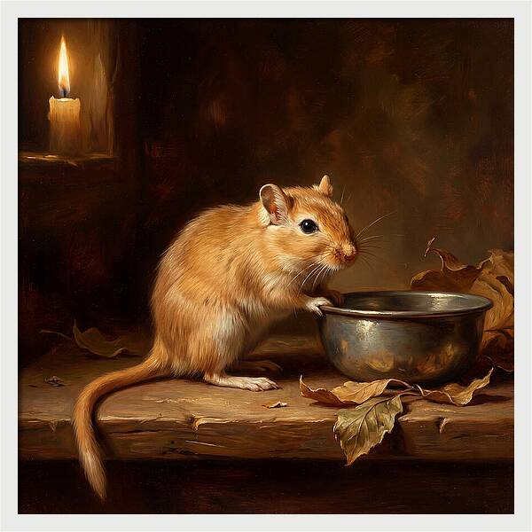 Gerbil In Candlelight