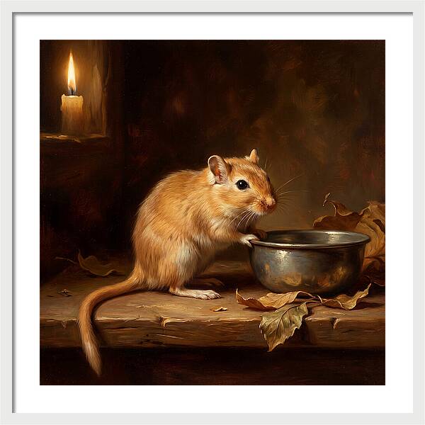 Gerbil In Candlelight