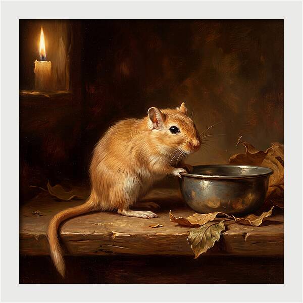 Gerbil In Candlelight