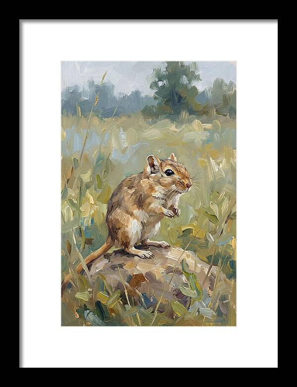 Gerbil In Natures Embrace