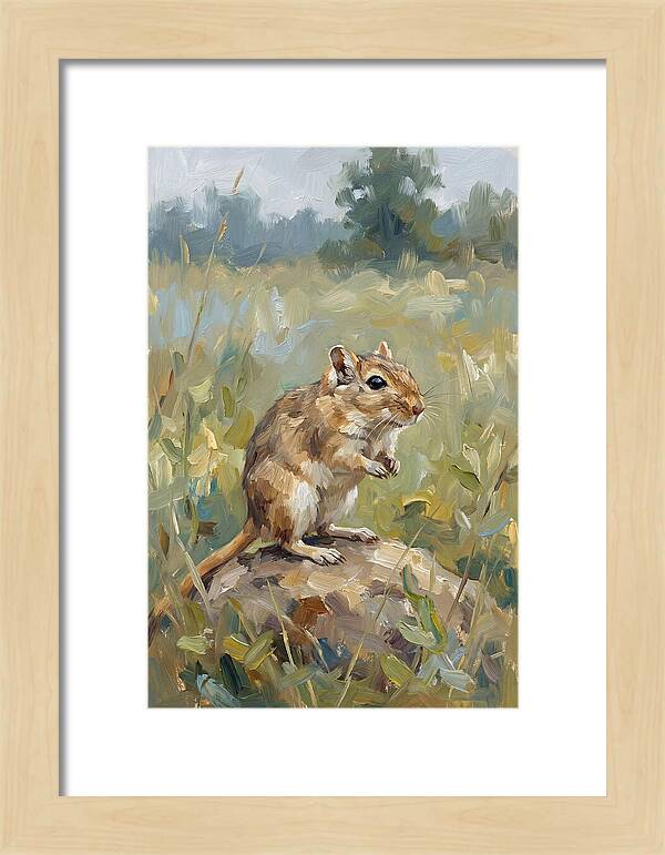Gerbil In Natures Embrace