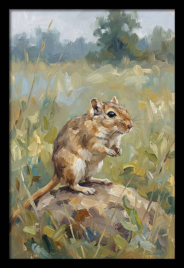 Gerbil In Natures Embrace