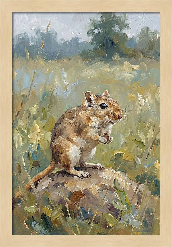 Gerbil In Natures Embrace