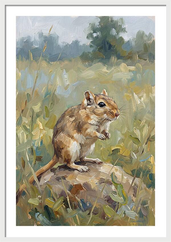 Gerbil In Natures Embrace