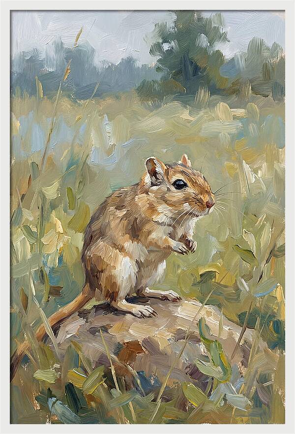 Gerbil In Natures Embrace