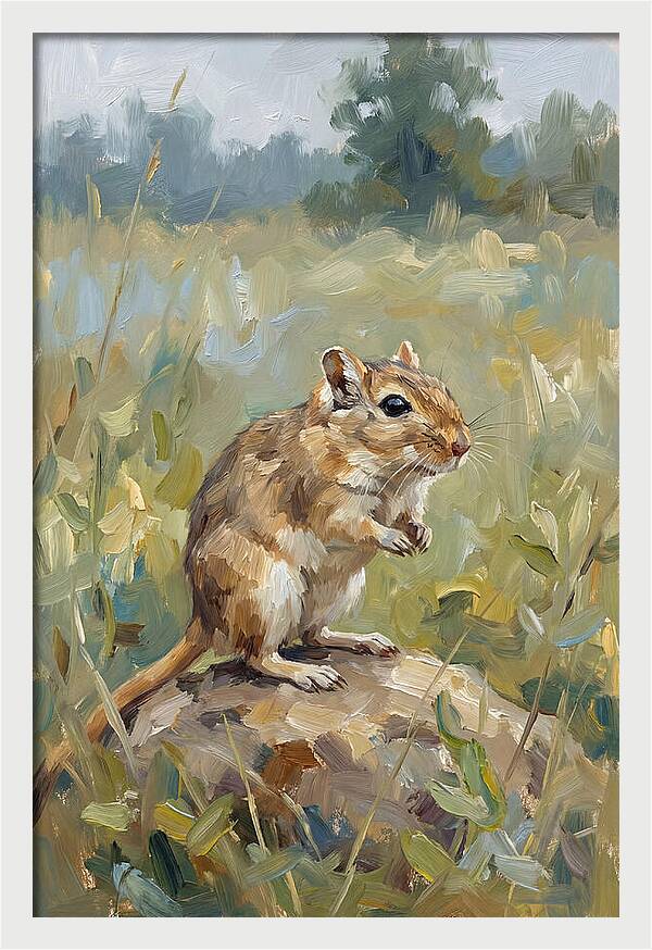 Gerbil In Natures Embrace