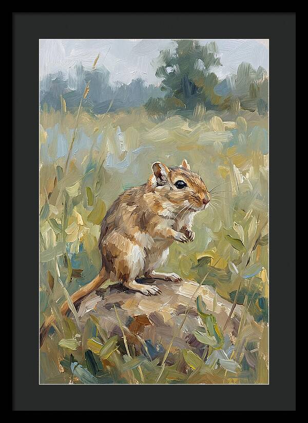 Gerbil In Natures Embrace