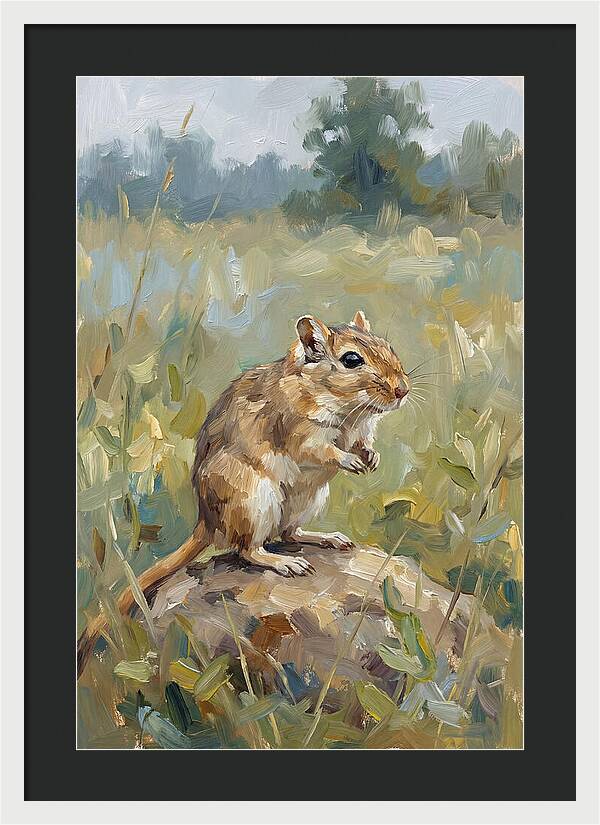 Gerbil In Natures Embrace