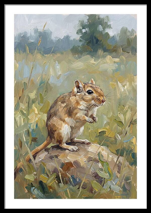 Gerbil In Natures Embrace