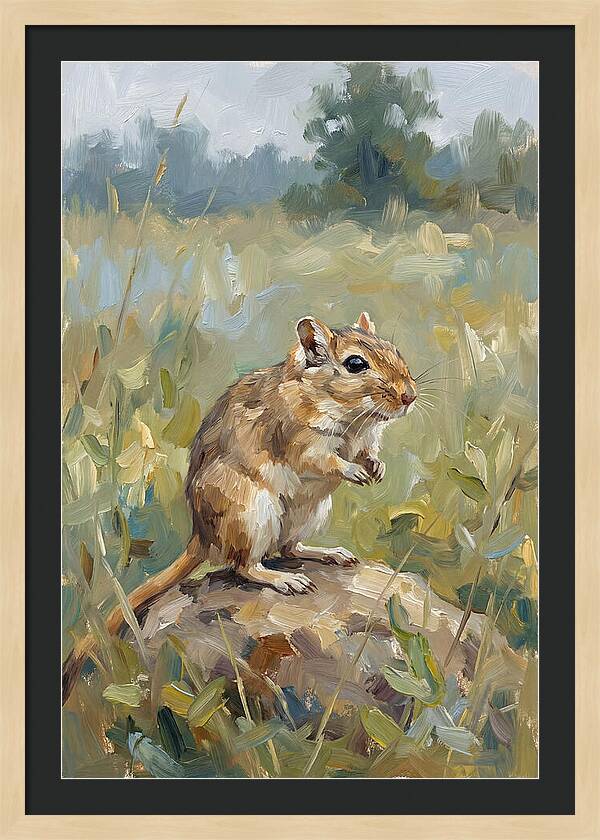 Gerbil In Natures Embrace