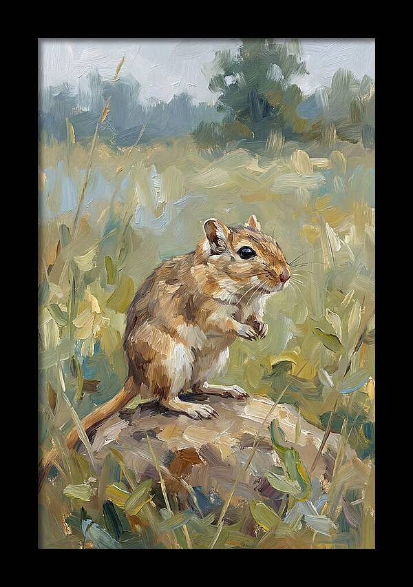 Gerbil In Natures Embrace