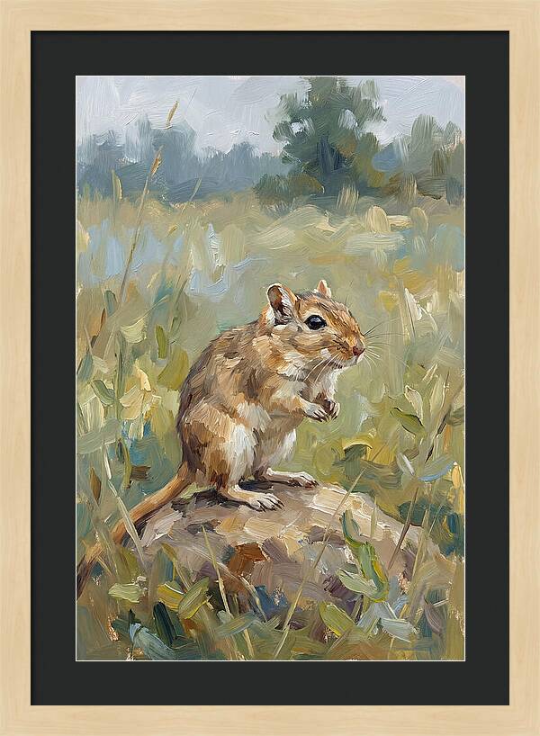 Gerbil In Natures Embrace