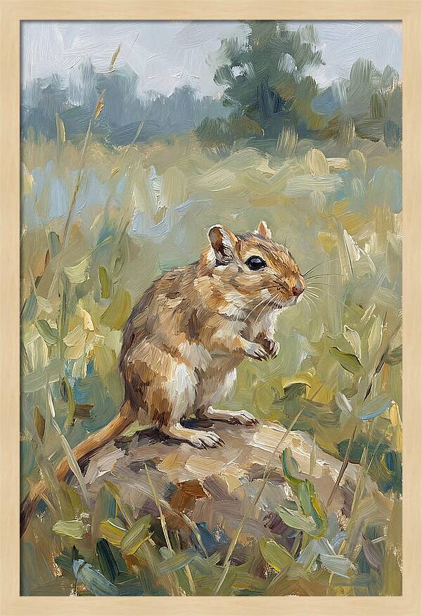 Gerbil In Natures Embrace