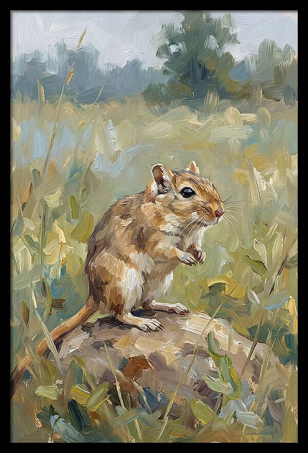 Gerbil In Natures Embrace