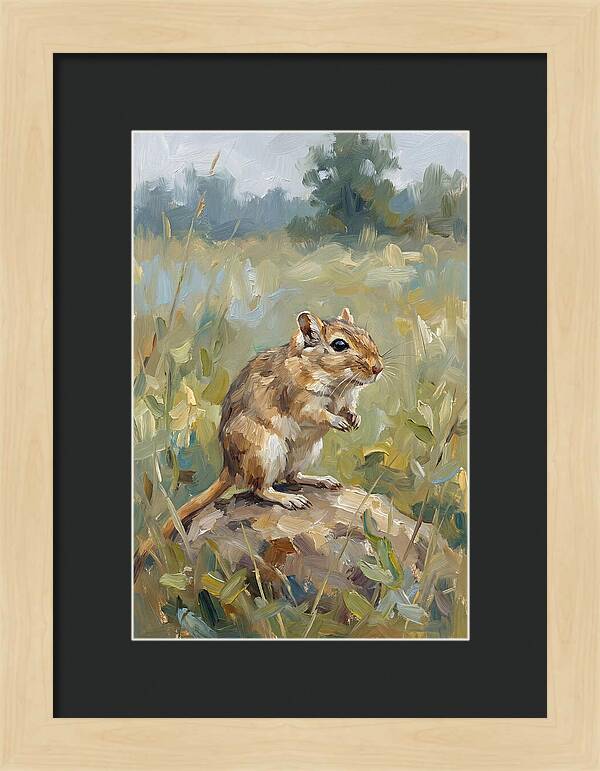 Gerbil In Natures Embrace