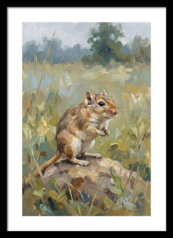 Gerbil In Natures Embrace