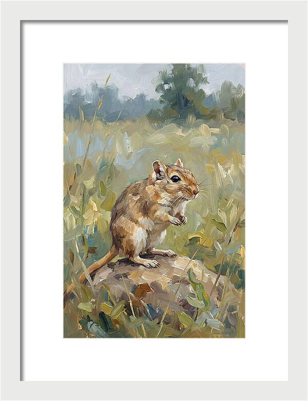 Gerbil In Natures Embrace