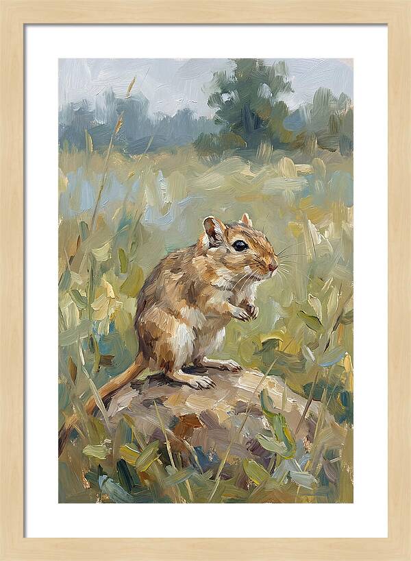 Gerbil In Natures Embrace