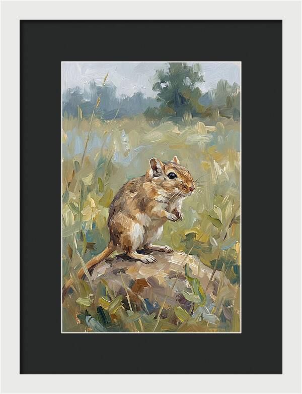 Gerbil In Natures Embrace