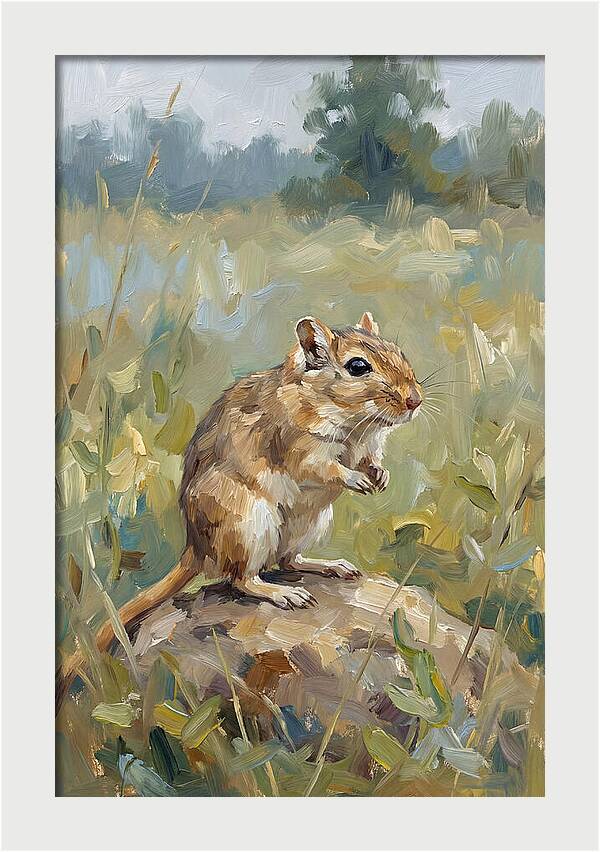 Gerbil In Natures Embrace