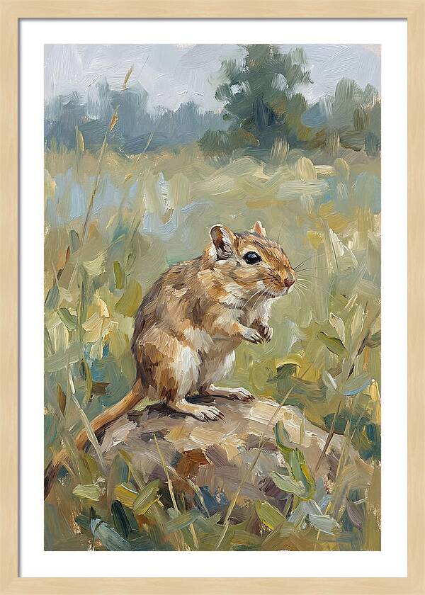 Gerbil In Natures Embrace