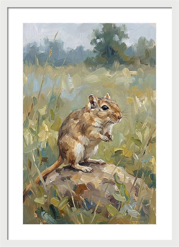 Gerbil In Natures Embrace