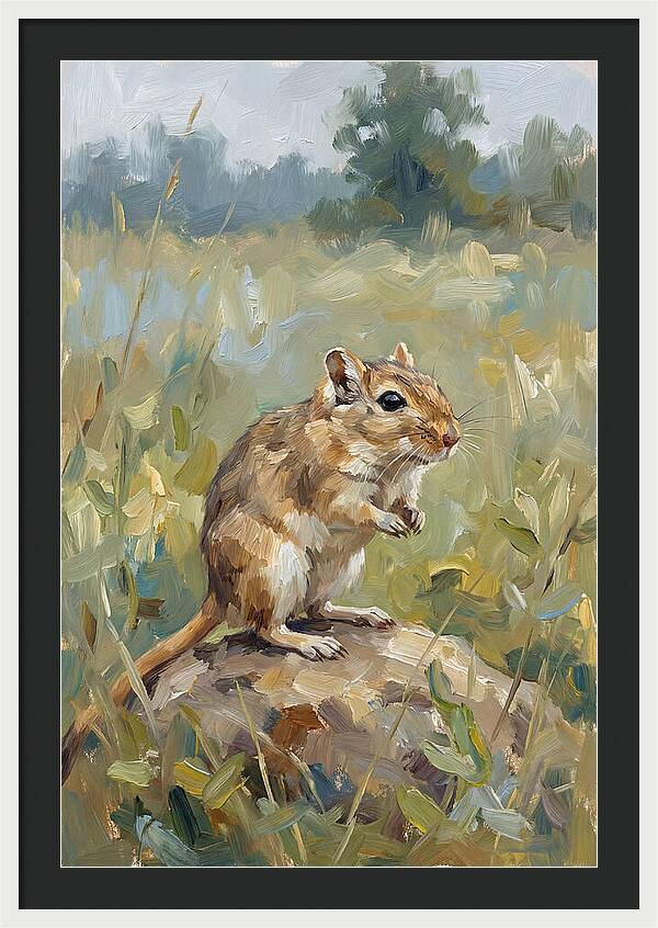Gerbil In Natures Embrace