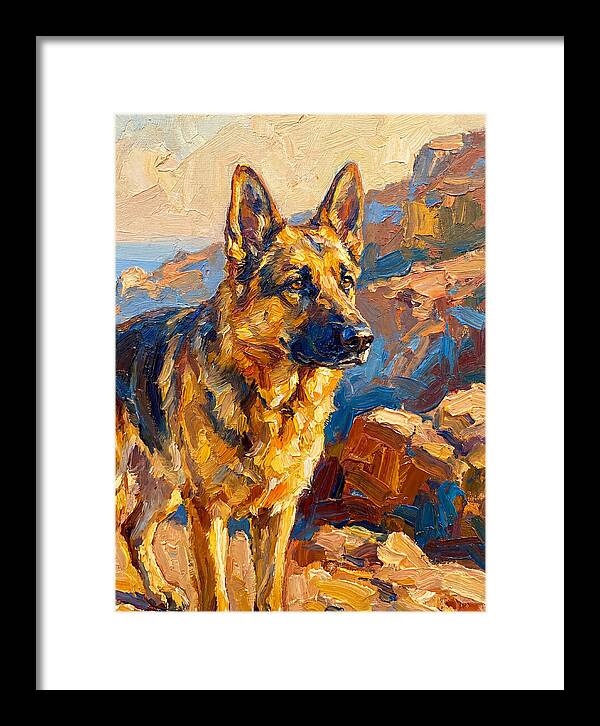 German Shepherd In The Mediterranean