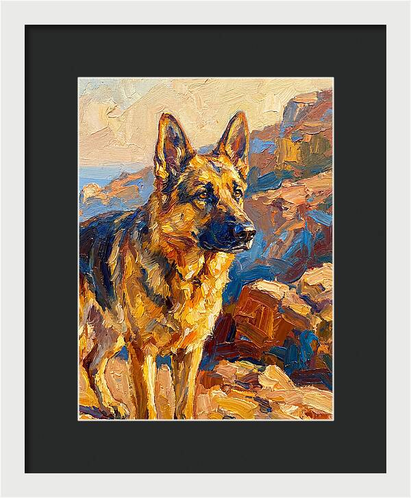 German Shepherd In The Mediterranean