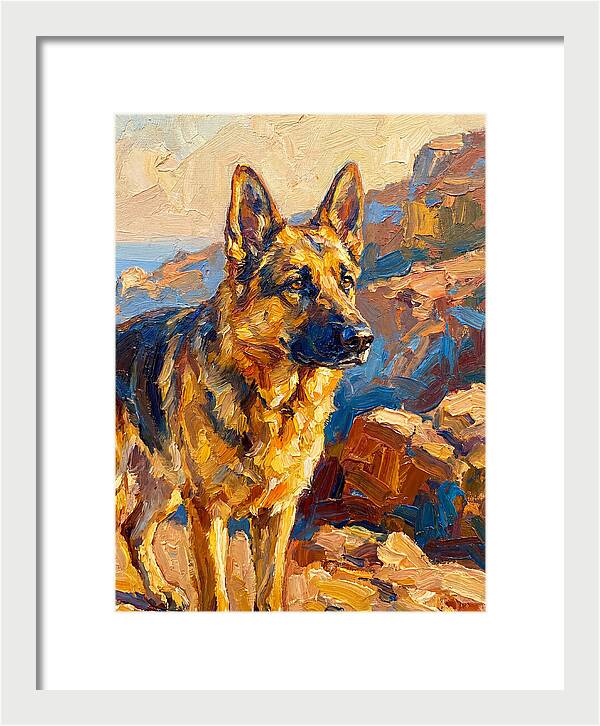 German Shepherd In The Mediterranean