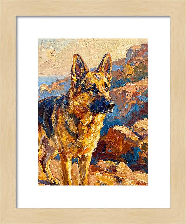 German Shepherd In The Mediterranean