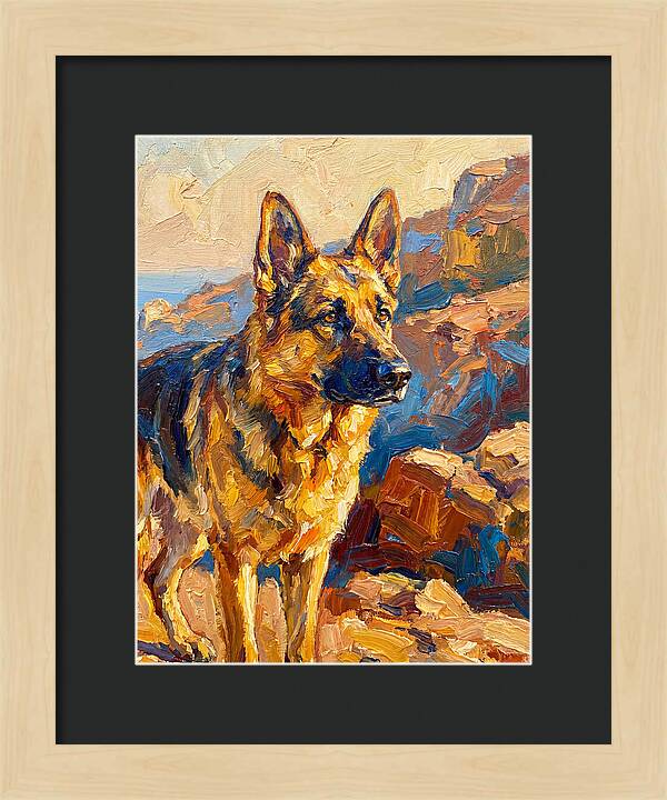 German Shepherd In The Mediterranean